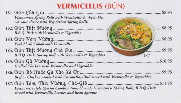 Menu de Saigon Flower Restaurant