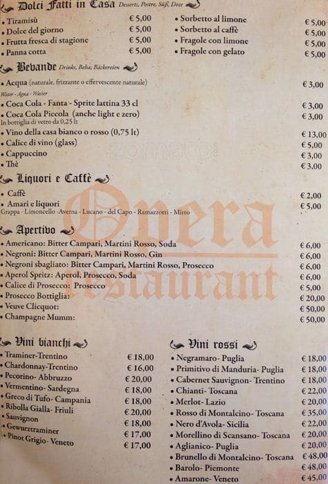 Menu di Vino e Stuzzichino 