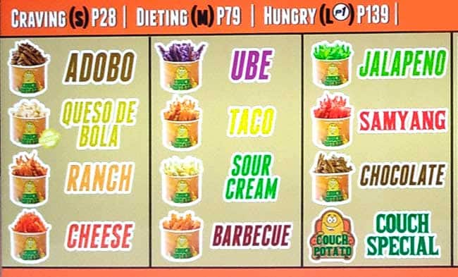 Couch Potato Menu Menu For Couch Potato Marikina Heights