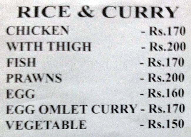 Kessel Kole menu