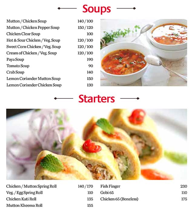 Cafe Amin menu
