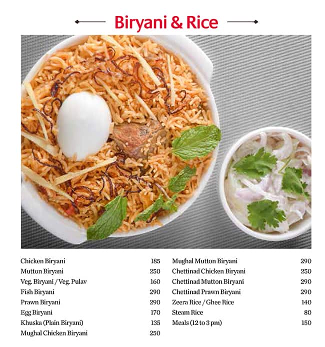 Cafe Amin menu