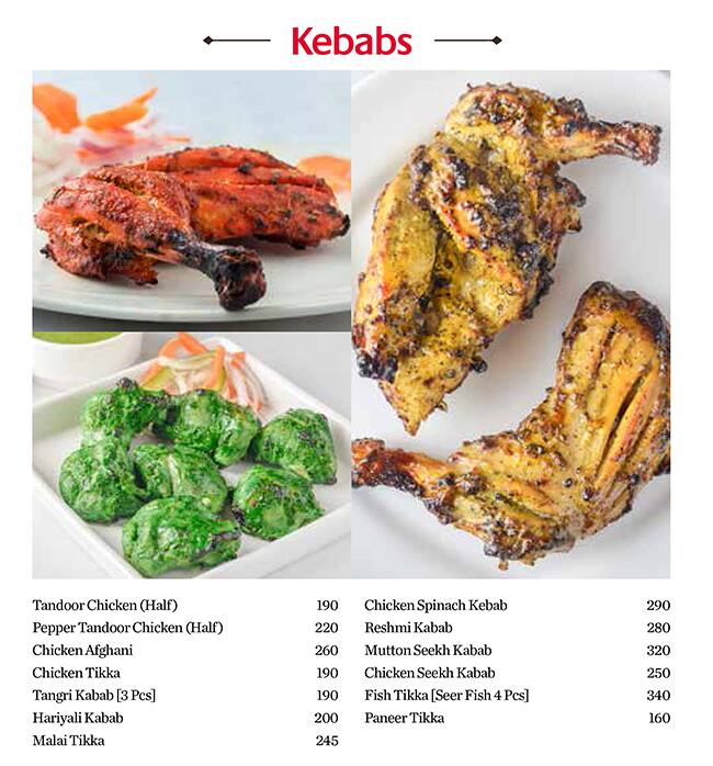 Cafe Amin menu