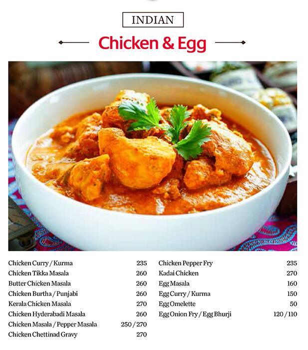 Cafe Amin menu