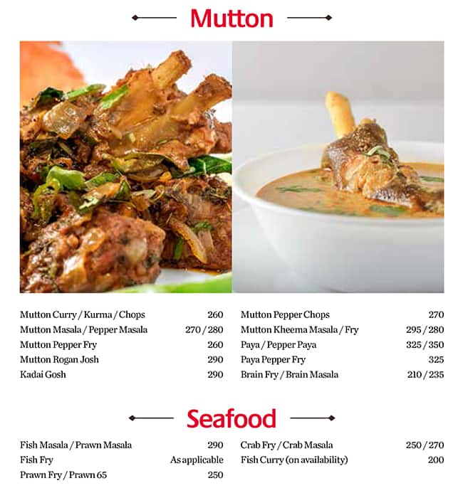 Cafe Amin menu