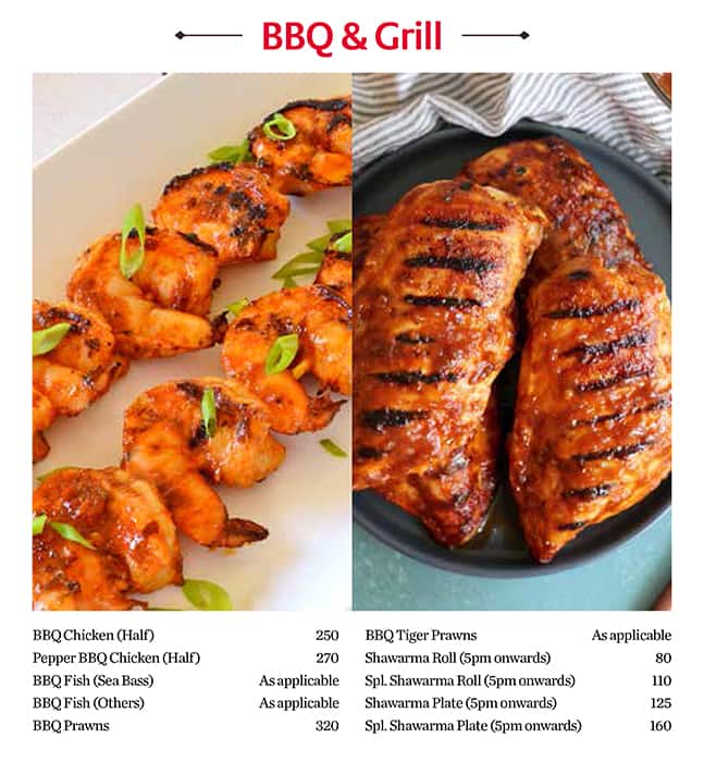 Cafe Amin menu