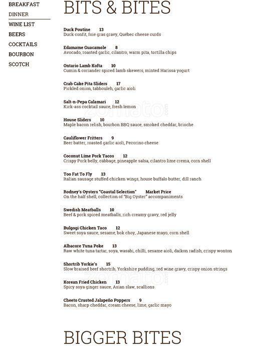 The Plank Menu, Menu for The Plank, Oakville, GTA Urbanspoon/Zomato