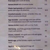 Bench Menu Menu For Bench Manly Sydney