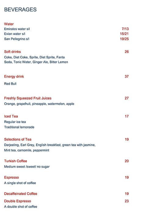 Menu at Baÿty restaurant, Dubai