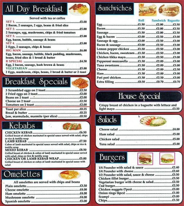 R Cafe Menu, Menu for R Cafe, Greenford, London Zomato UK