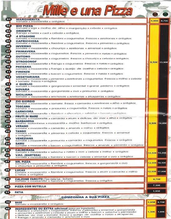 Mr Pizza Menu, Menu de Mr Pizza, Lumiar, Lisboa Zomato Portugal