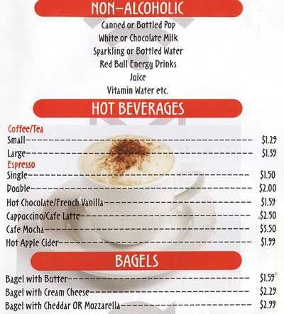 @ Cafe menu