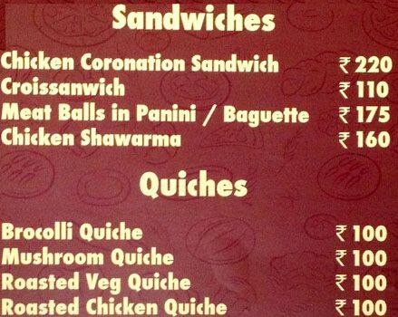 Menu at Griffin Bread, Hyderabad