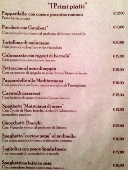 Menu di Ristorante La Maielletta 