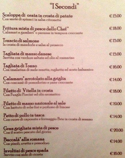 Menu di Ristorante La Maielletta 