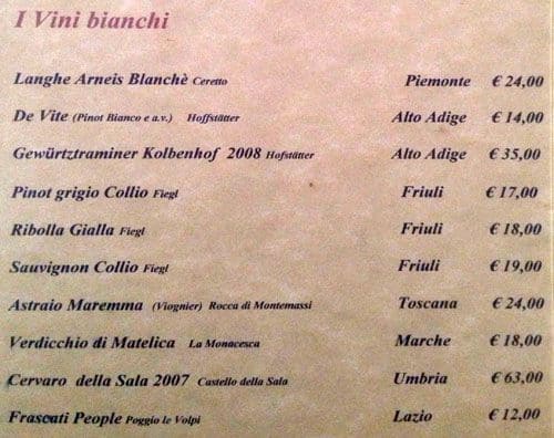 Menu di Ristorante La Maielletta 