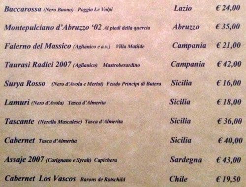 Menu di Ristorante La Maielletta 