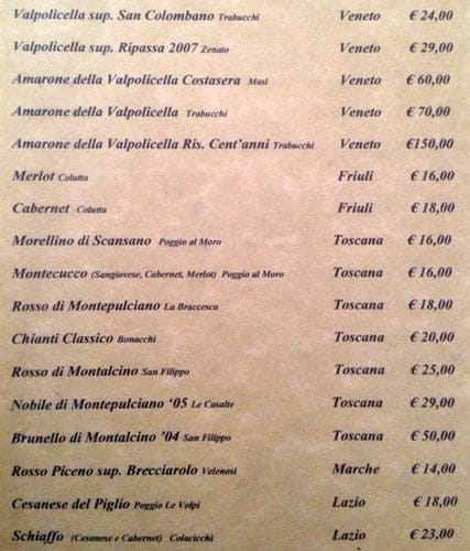 Menu di Ristorante La Maielletta 