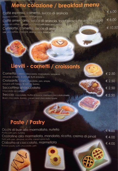 Menu di Caffe' Napoleone 2006 srl 