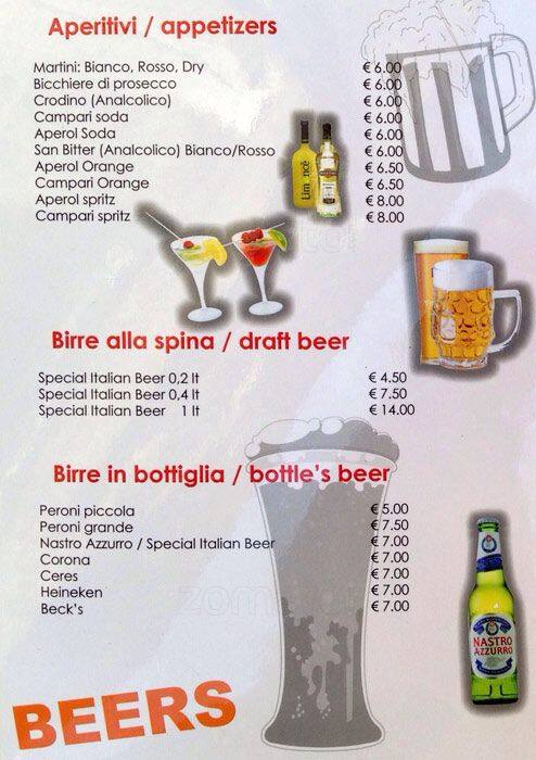 Menu di Caffe' Napoleone 2006 srl 