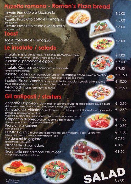 Menu di Caffe' Napoleone 2006 srl 
