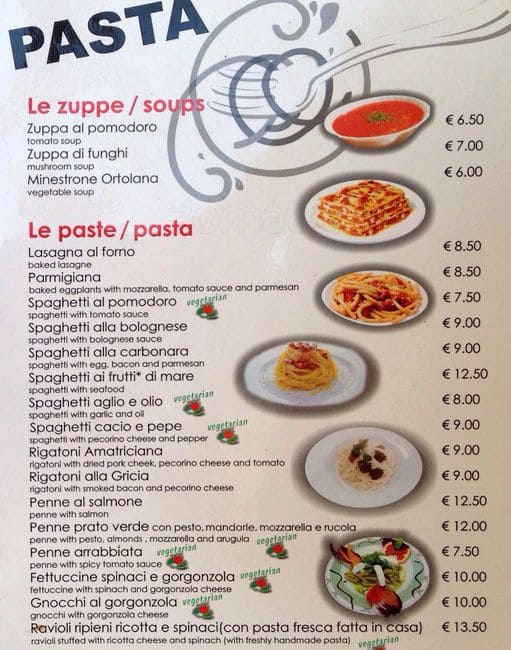 Menu di Caffe' Napoleone 2006 srl 