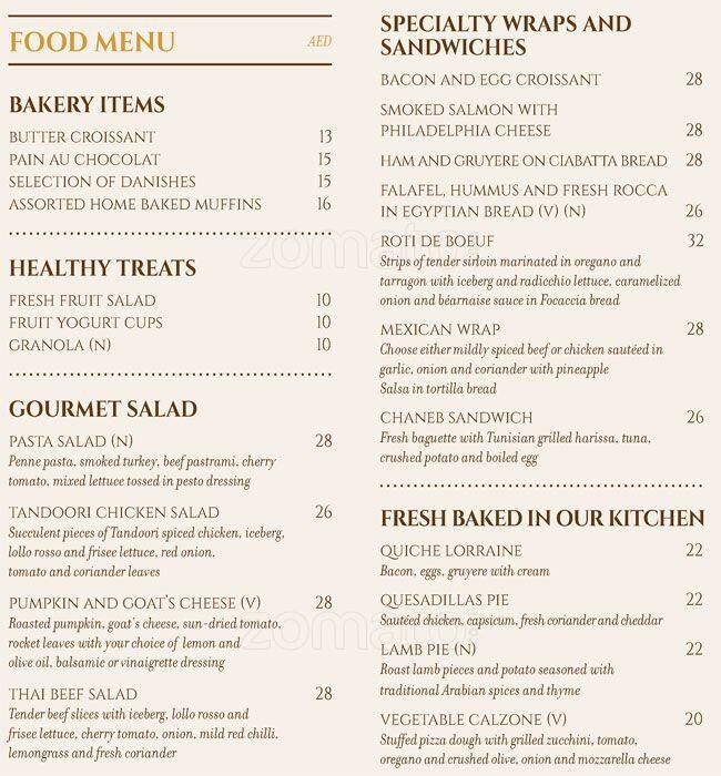 Serai Lounge Fraser Suites Dubai Menu Zomato