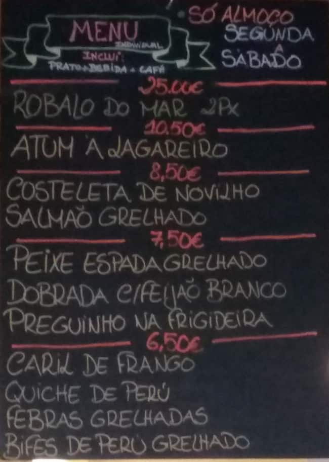 Café do Meio menu