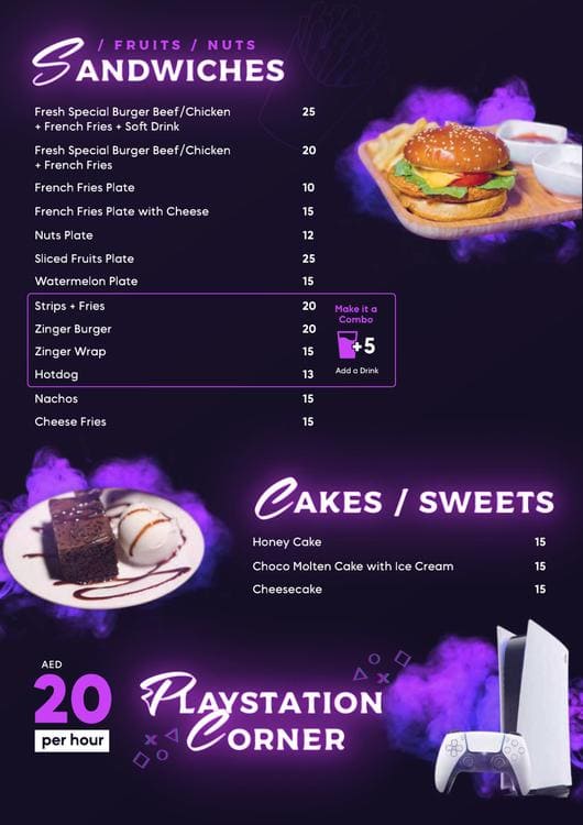 Menu of Royal Blue Cafe, Al Nahda, Dubai