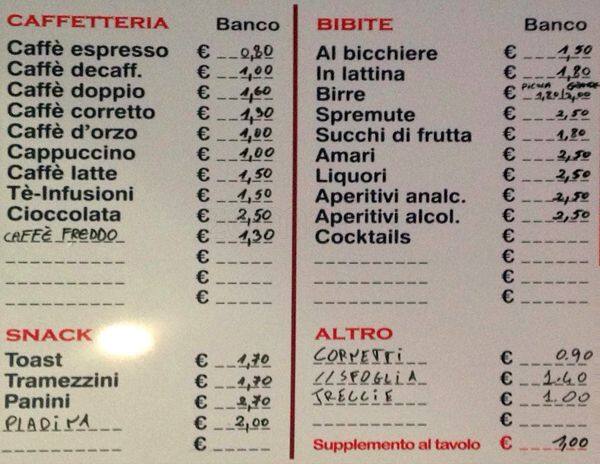 Menu di Coffee dreams 