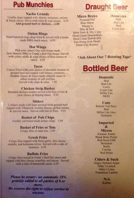 The Filling Station Menu Menu For The Filling Station Kingston 