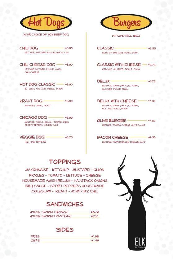 Elk Brewing Co. Menu, Menu for Elk Brewing Co., Grand Rapids, Grand