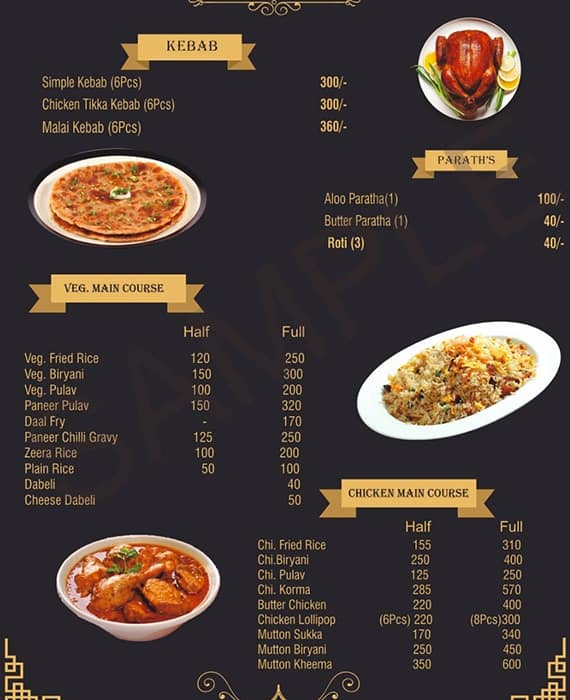 Menu of A1 Mumbai Restaurant, Mahim, Mumbai