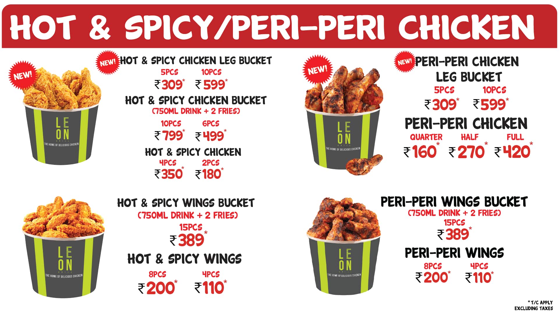 Menu at Leon's Burgers & Wings Whitefield, Bengaluru, 205