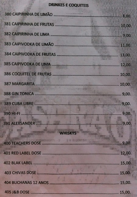 Casarão do Chopp cardápio