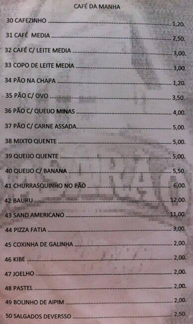 Casarão do Chopp cardápio