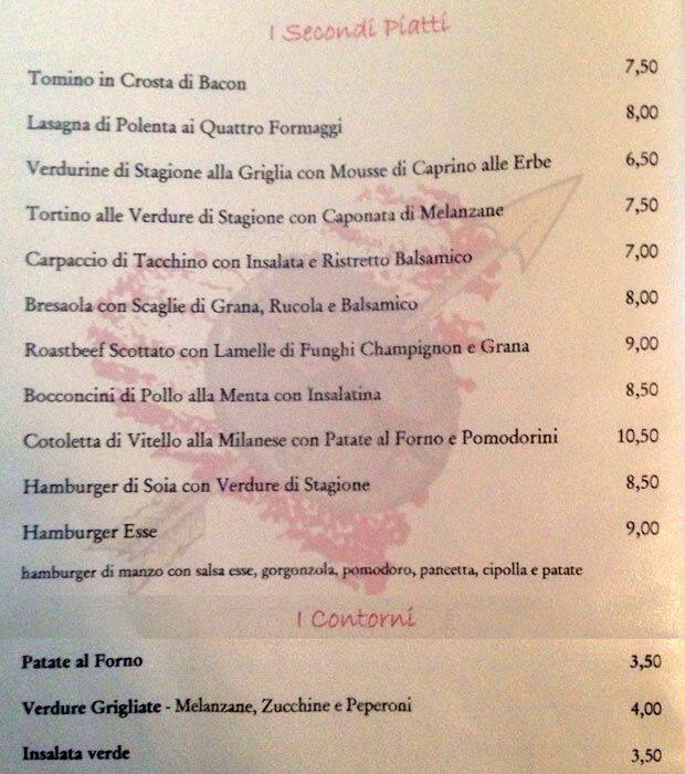 Menu di Just Café Pacini 