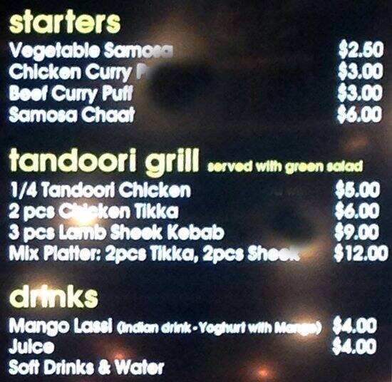 Bombay Bar Menu Menu for Bombay Bar Lonsdale Street CBD Melbourne Bombay Bar Menu Menu for Bombay Bar Lonsdale Street CBD Melbourne