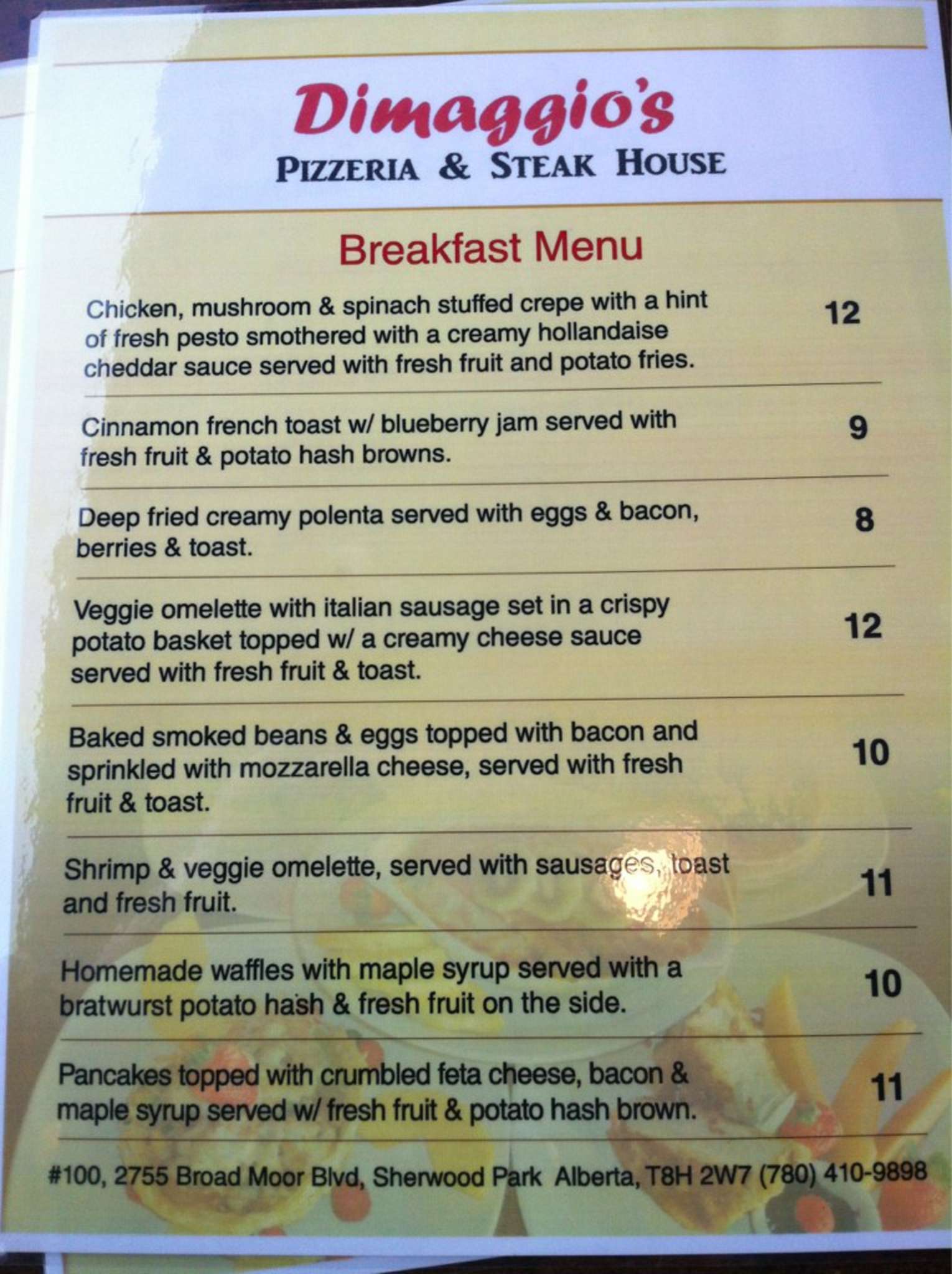 Dimaggio's Restaurant‎ Menu Urbanspoon/Zomato