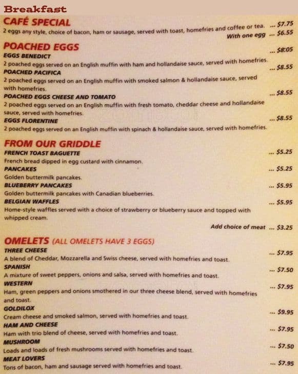 Café 1274 Menu, Menu for Café 1274, Carlington, Ottawa Urbanspoon/Zomato