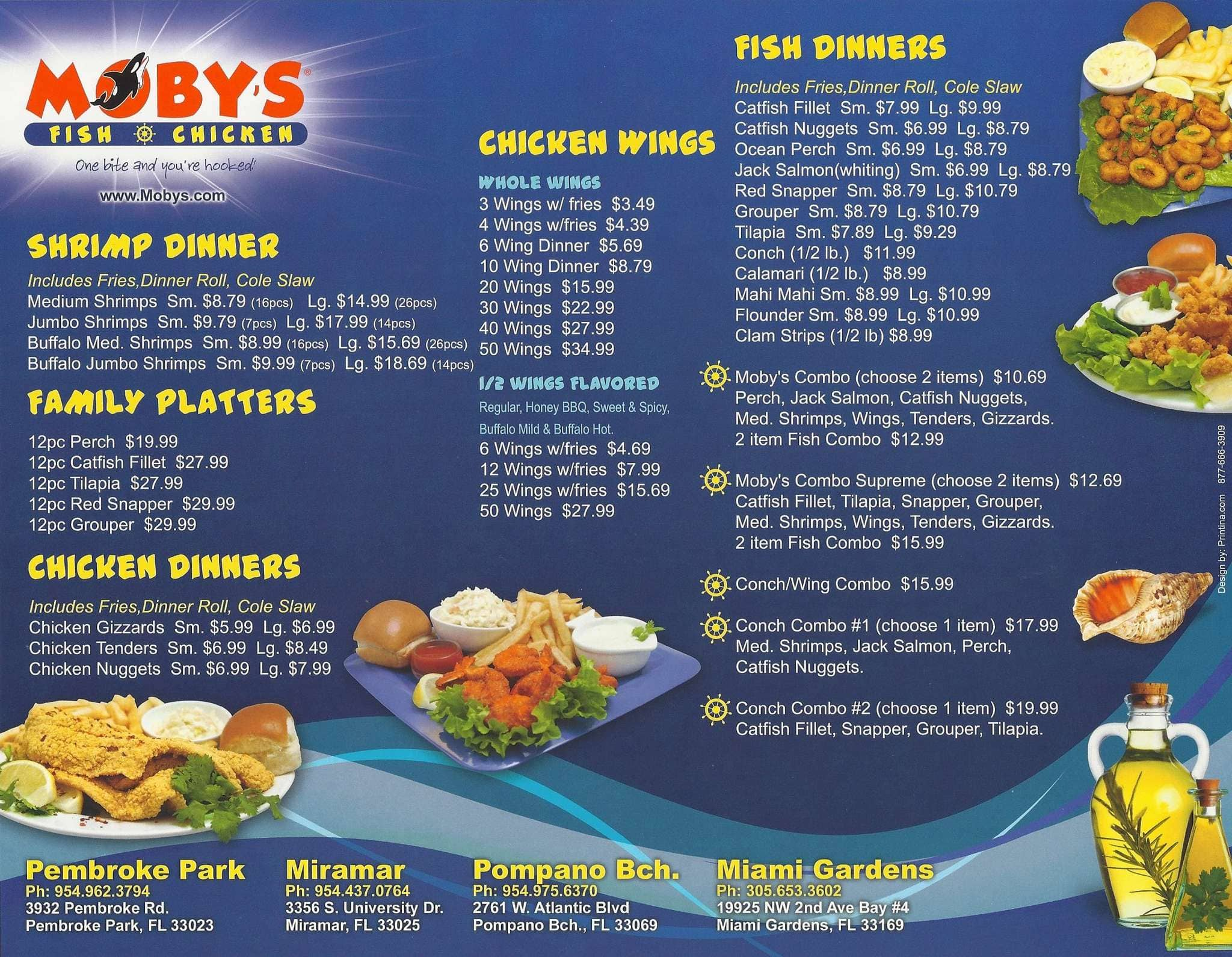 Moby's Fish & Chicken Menu - Urbanspoon/Zomato