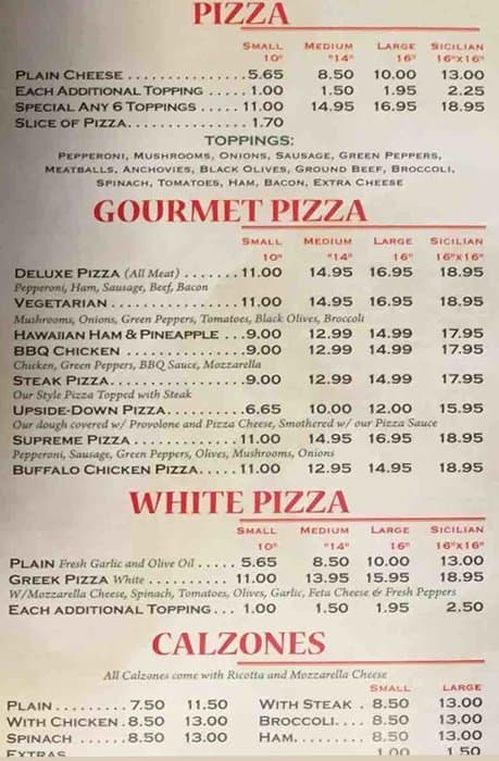 Supreme Pizza Menu, Menu for Supreme Pizza, Sharon Hill, Delaware ...