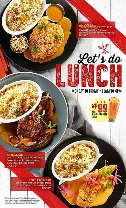 TGI Friday's Menu, Menu For TGI Friday's, North Reclamation Area, Cebu ...