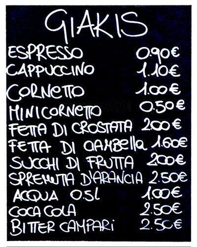 Menu di Giakis 