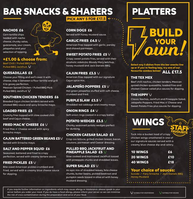 Menu at Belushi's Hammersmith pub & bar, London, 28 Hammersmith Broadway