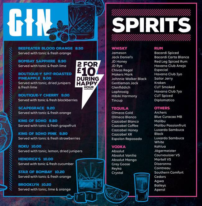 Menu at Belushi's Hammersmith pub & bar, London, 28 Hammersmith Broadway