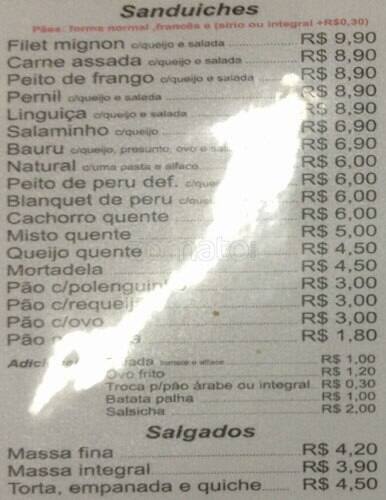 Oriente Verde cardápio