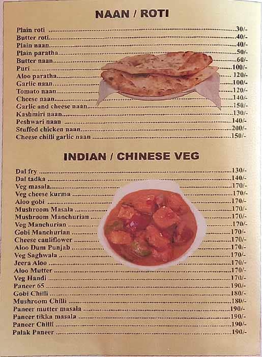 Dom's Beach Shack menu