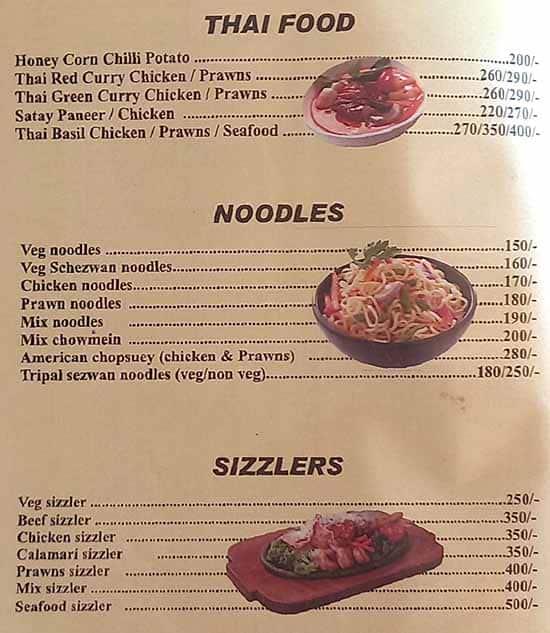 Dom's Beach Shack menu