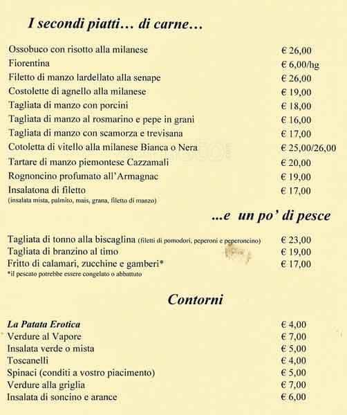 osteria la vecchia lira menu menu for osteria la vecchia lira moscova milano